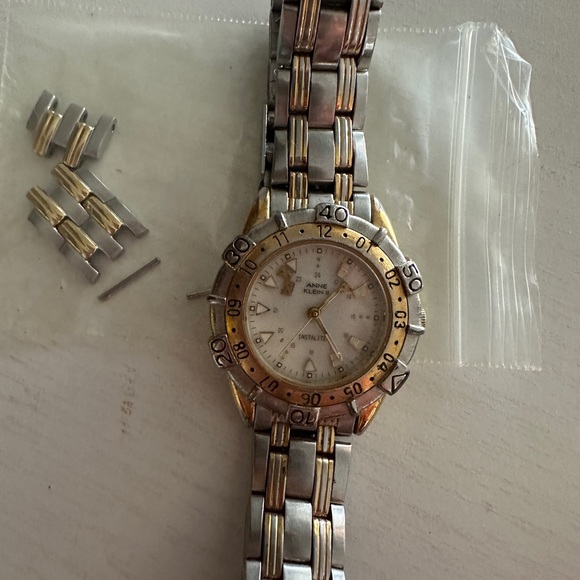 Anne Klein II Instalite silver and gold tone watch - Picture 12 of 15